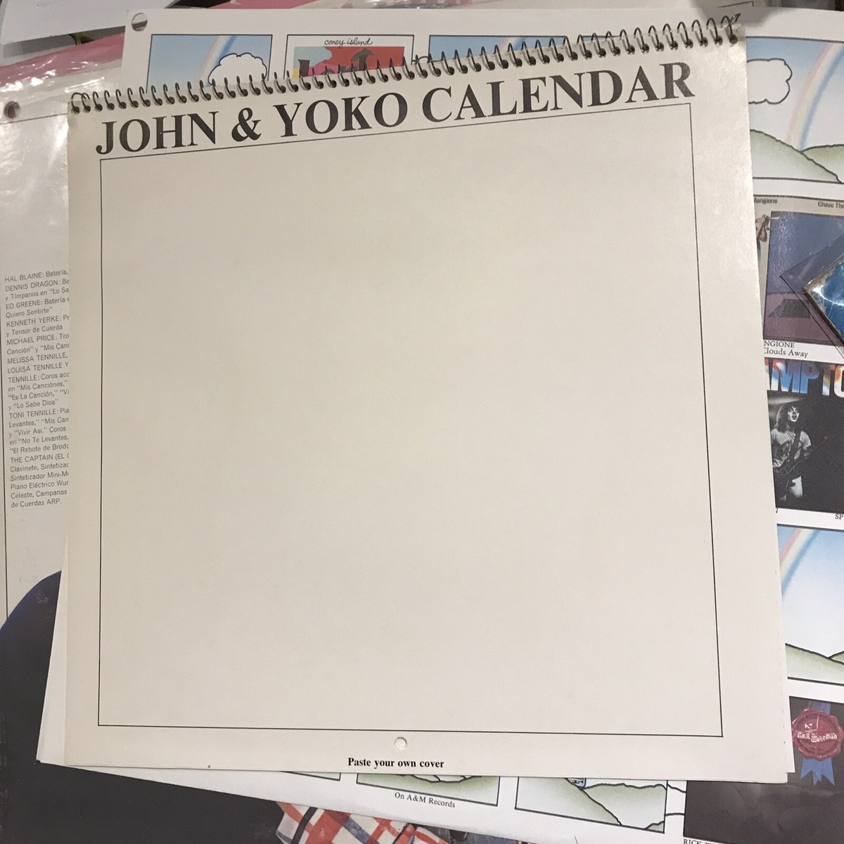 BEATLES John Lennon YOKO ONO 1970 Calendar ORIGINAL Rare UNUSED 