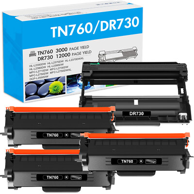 TN760 Toner DR730 Drum Compatible With Brother DCP-L2550DW HL-L2395DW HL-L2370DW