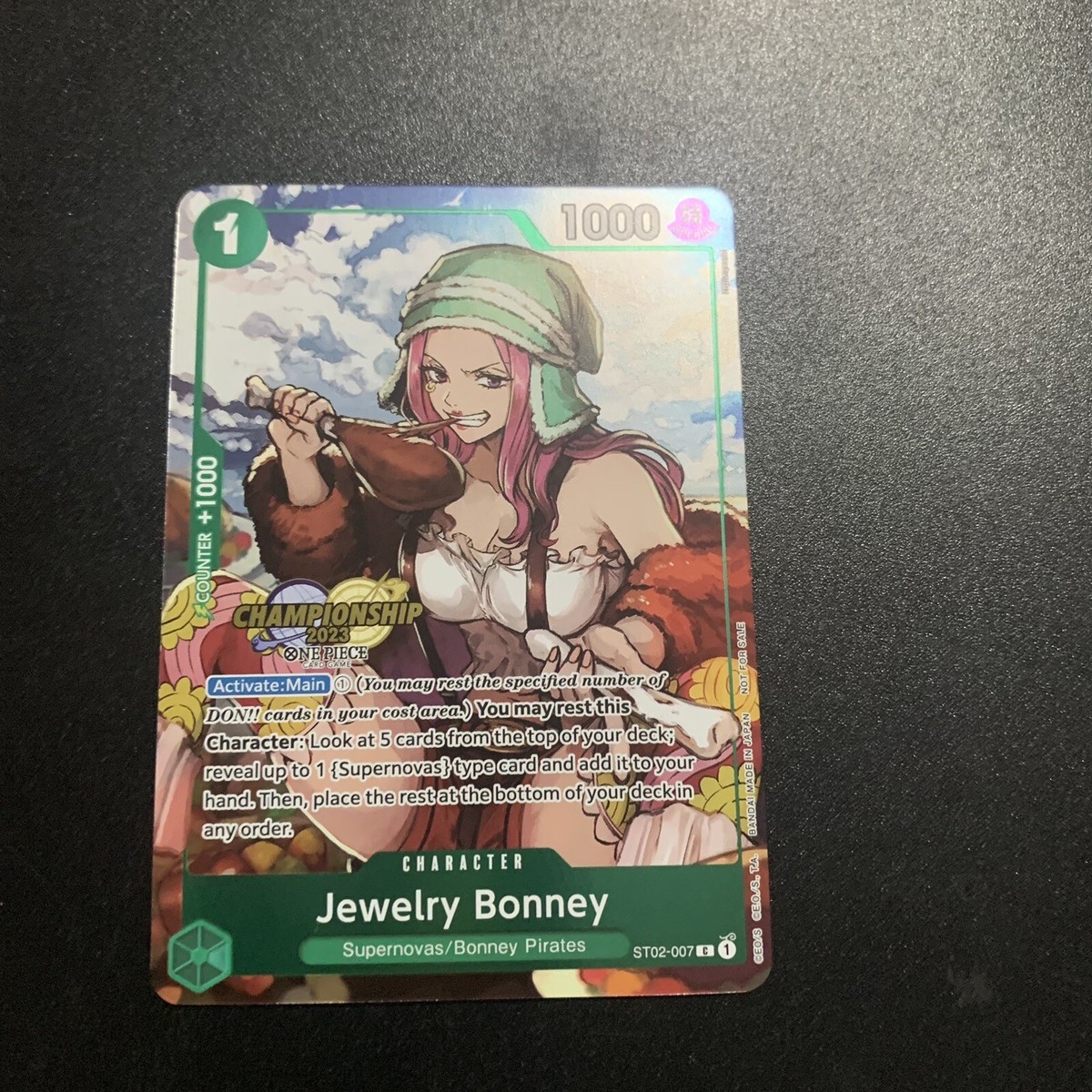 ワンピース カードゲーム 2023 ONE PIECE PROMO Jewelry Bonney #007 Jewelry Bonney [Championship 2023] ST02-007 Prices | One Piece