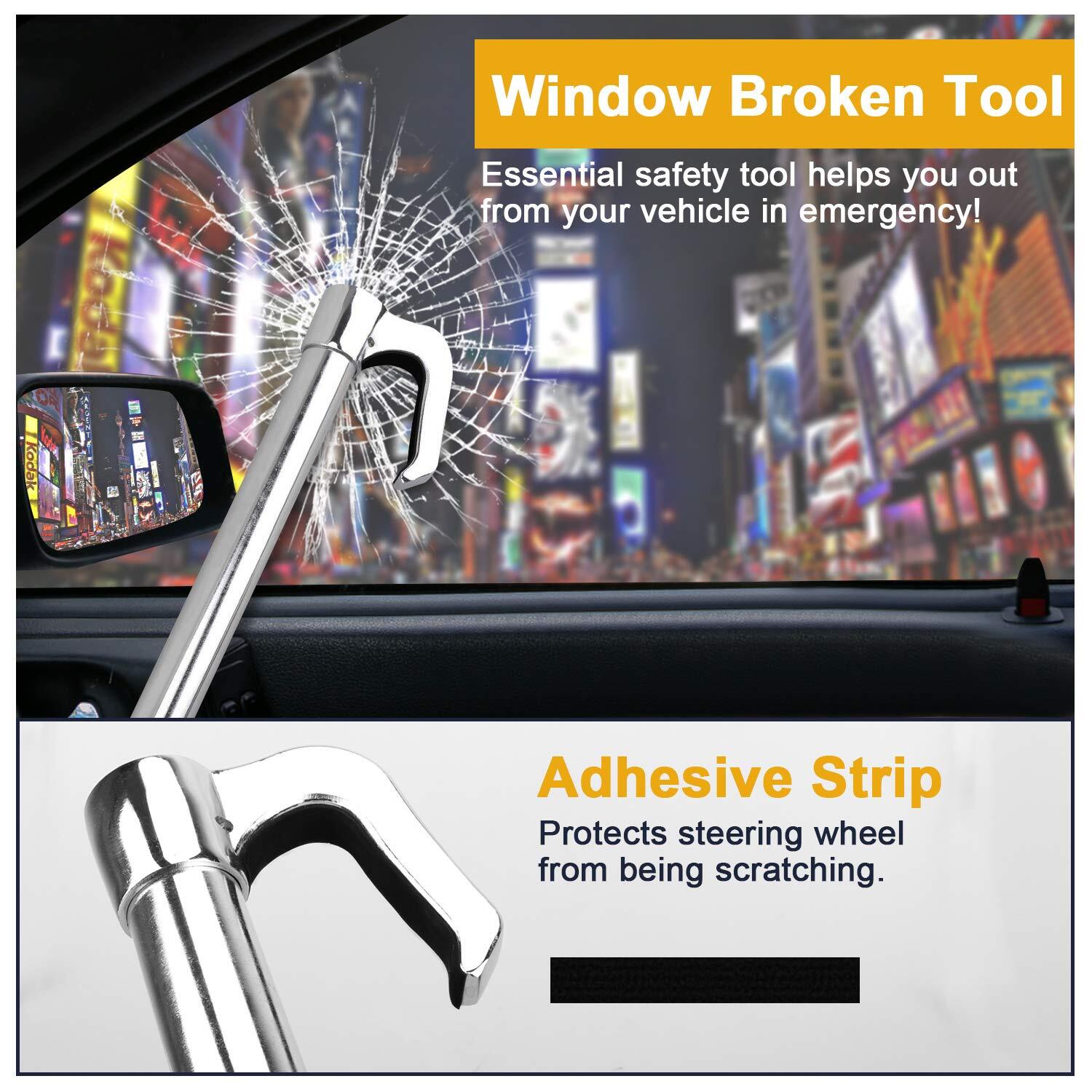 Universal Vehicle Car Steering Wheel Lock Anti-theft Lock Safety Hammer with Key