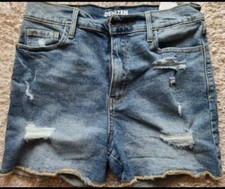 Denizen by Levis Womens Shorts Size 4 High Rise Distressed Blue Denim Shorts