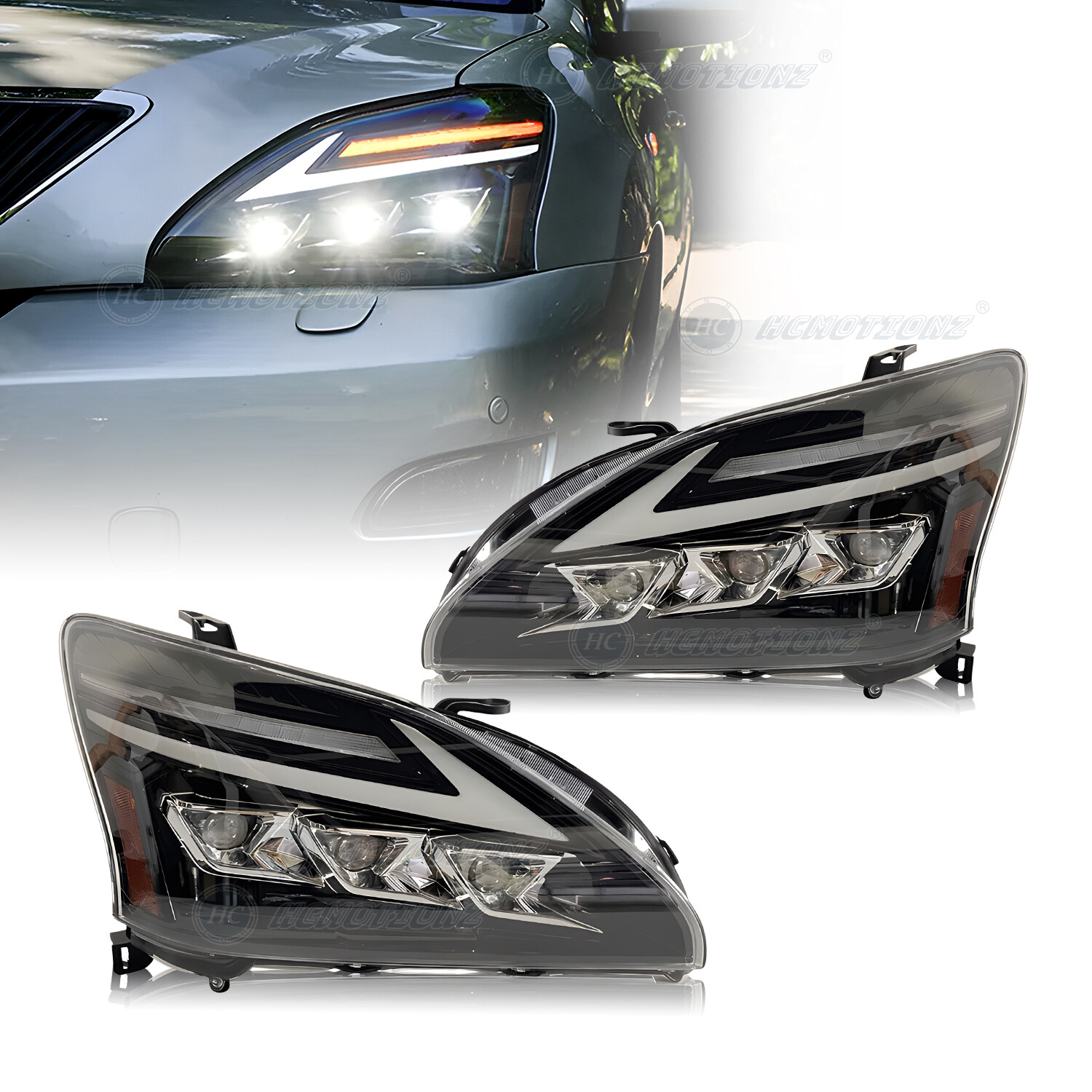 HCmotion LED Front Lamp For Lexus RX330 RX350 400H 2003-2009 Animation Headlight