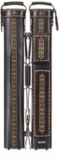 Instroke 3x5 Etched Designs Dark Brown Leather Pool Cue Case FREE Shipping