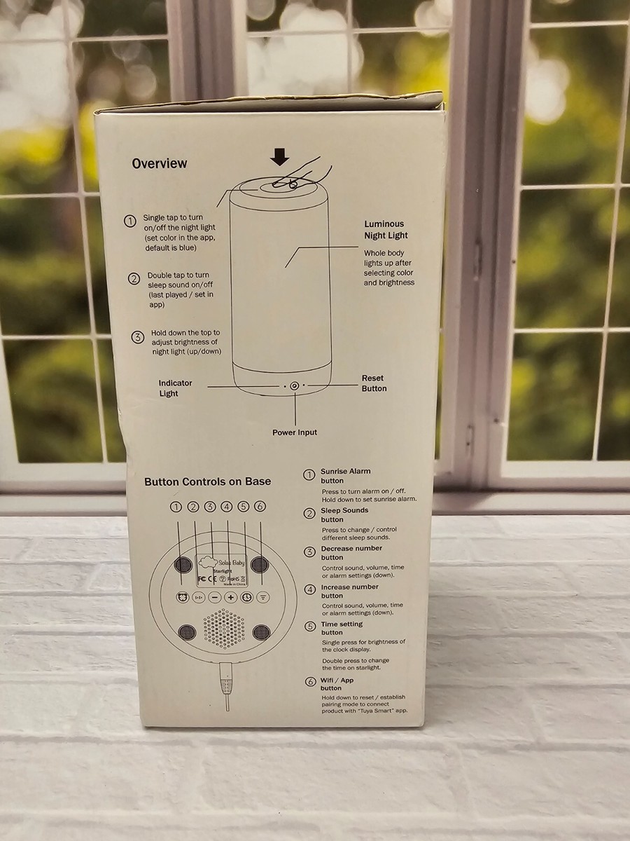 Starlight White Noise Soothing Sound Machine Baby Nursery Night