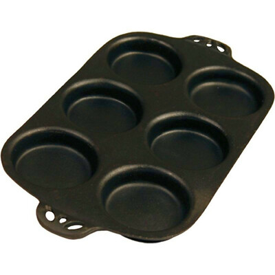 Hamburger Bun Muffin Brownie Backform Gusseisen Camp Chef Topper Pan CIGT6