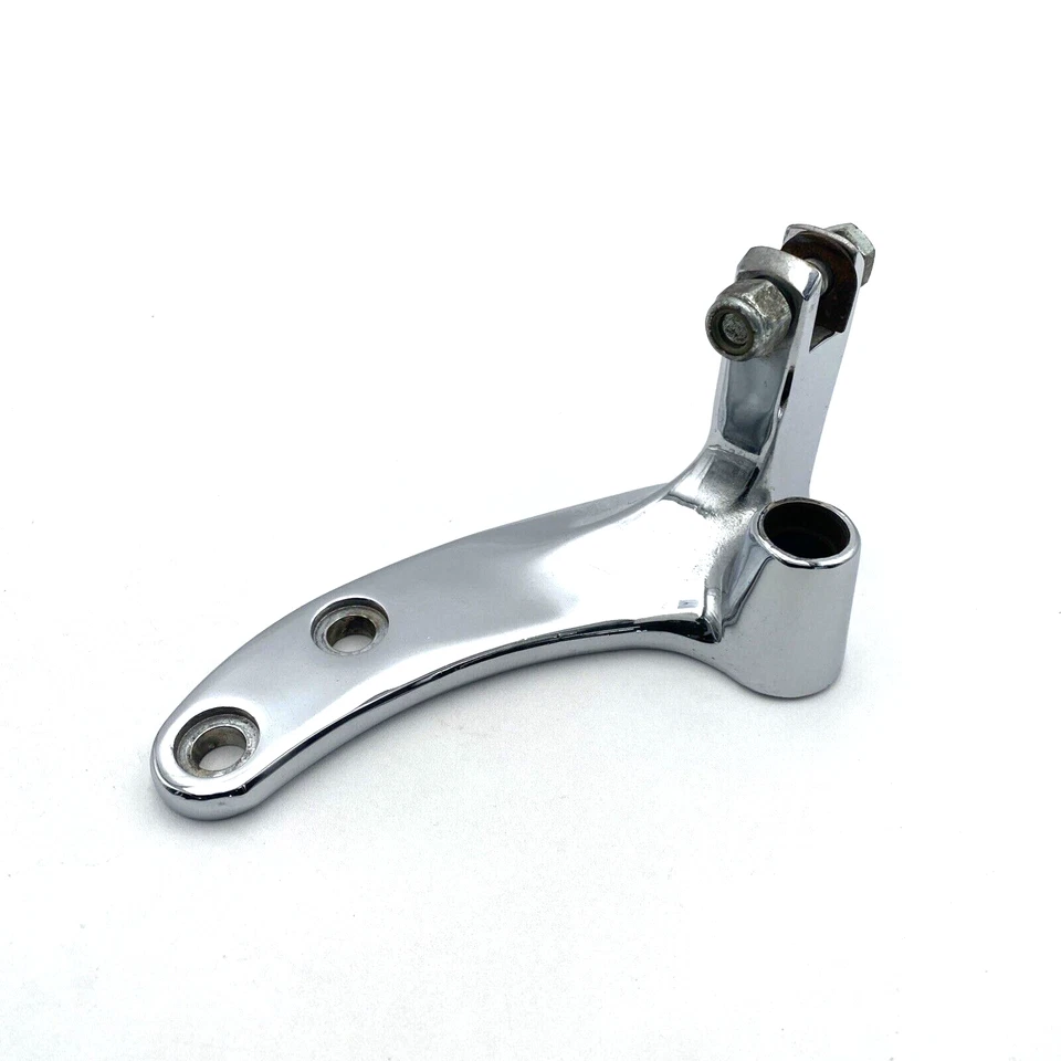 oem Harley 93-02 Dyna Wide Glide Chrome Left Foot Peg Support Genuine Bracket - Image 3 of 4