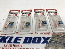 4pks VMC Pro Series Minnow Ice Fishing Jig 1/16OZ Glow Fire UV “Save”