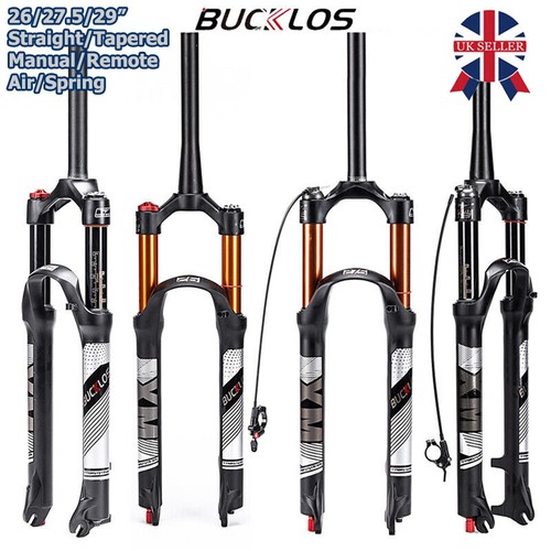 BUCKLOS 26/27.5/29" XC Mountain Bike Suspension Fork 120/100mm Straight