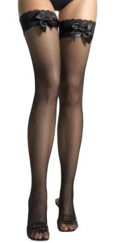 Hold-Ups Lace Mesh Tights with Bow IN Various Colors - Picture 1 of 2