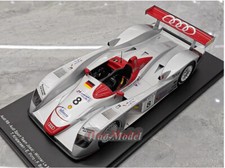 Spark 1:18 Le Mans Audi R8 2000 Racing Resin Diecast Model Car Birthday Gifts