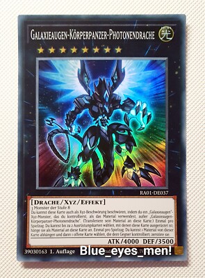 Yu-Gi-Oh! Galaxieaugen-Körperpanzer-Photonendrache RA01 SUPER RARE NEAR MINT NEU