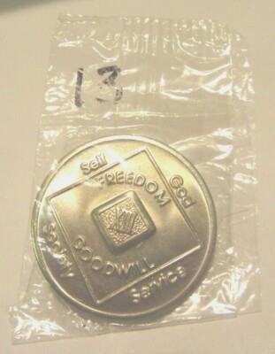 Narcotics Anonymous Bronze NA Medallion 13 Year Token Coin Chip Clean WSO