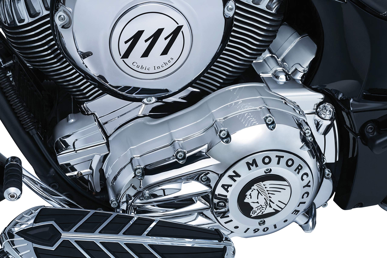Kuryakyn Motorcycle Accent Accessory: Rear Oil Panel Cover Chrome