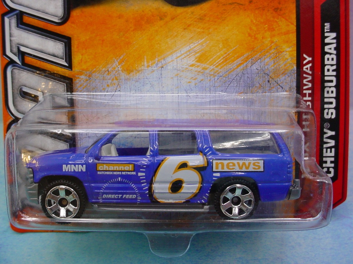 2012 Matchbox 2000 CHEVY SUBURBAN #89∞ blue;Channel 6 NEWS∞MBX