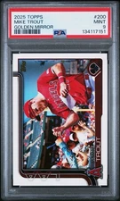2025 Topps Series 1 MIKE TROUT #200 Golden Mirror SSP PSA 9 MINT