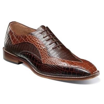 Stacy Adams Tallero Brown Multi Men s V-Tip Oxford Shoes (US Men Size 10.5-M)
