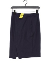 Uniqlo Women's Midi Skirt S Blue Cotton with Polyester Midi A-Line