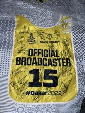 Chasuble Rally Dakar Autographes Loeb Moraes Al Attiyah Peterhansel Pilotes