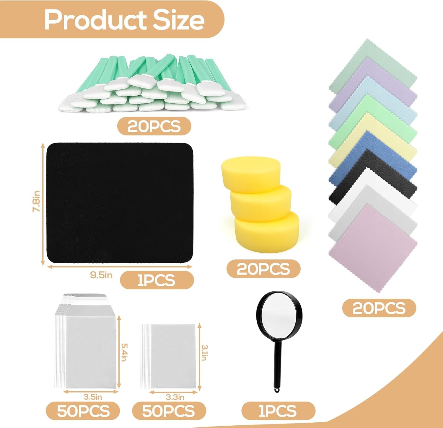 XANGNIER 145 Pcs Card Cleaning Kit,Trading Sports Card Repair and Care Tool Kit 