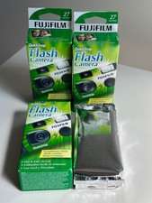 4x Fujifilm Quicksnap Flash Disposable 35mm Film Cameras 27exp Per Camera