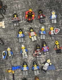Vintage LEGO Castle Minifigure Lot &ndash; Knights, Soldiers, Horses, Weapons, Shields