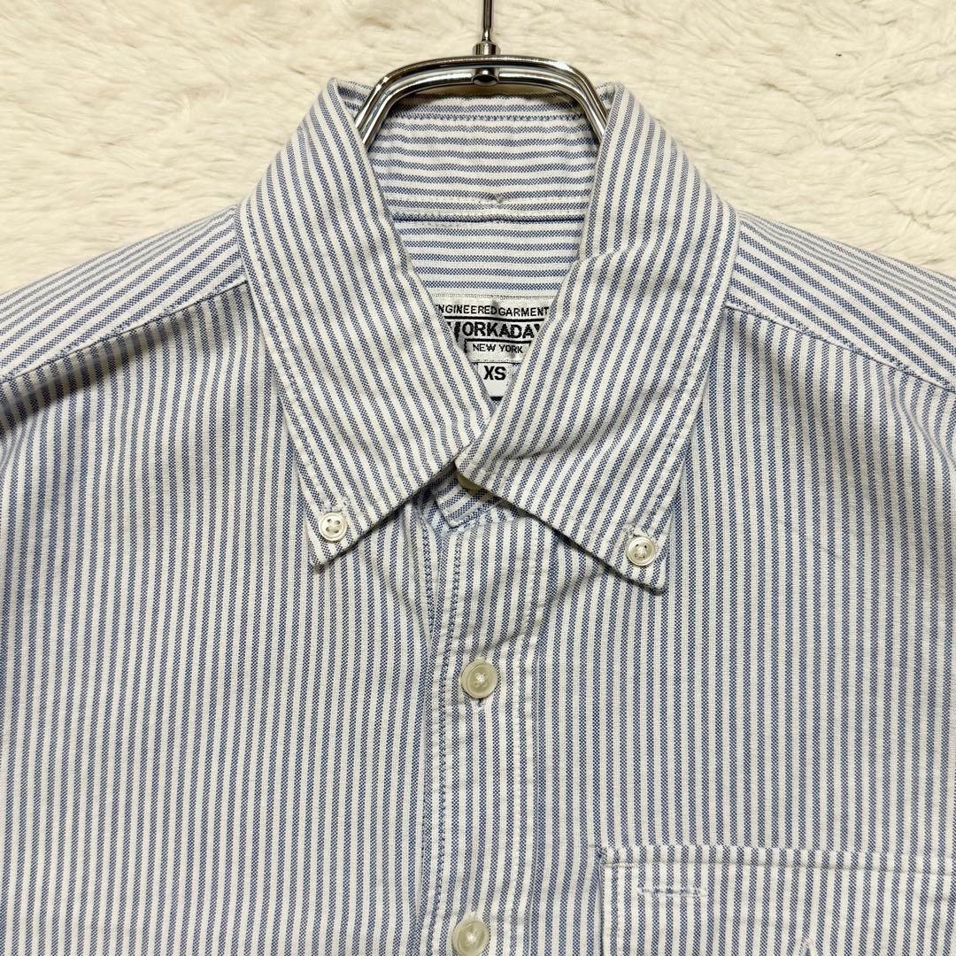 Engineered Garments WORKADAY Blue Button-Down Oxf… - image 3