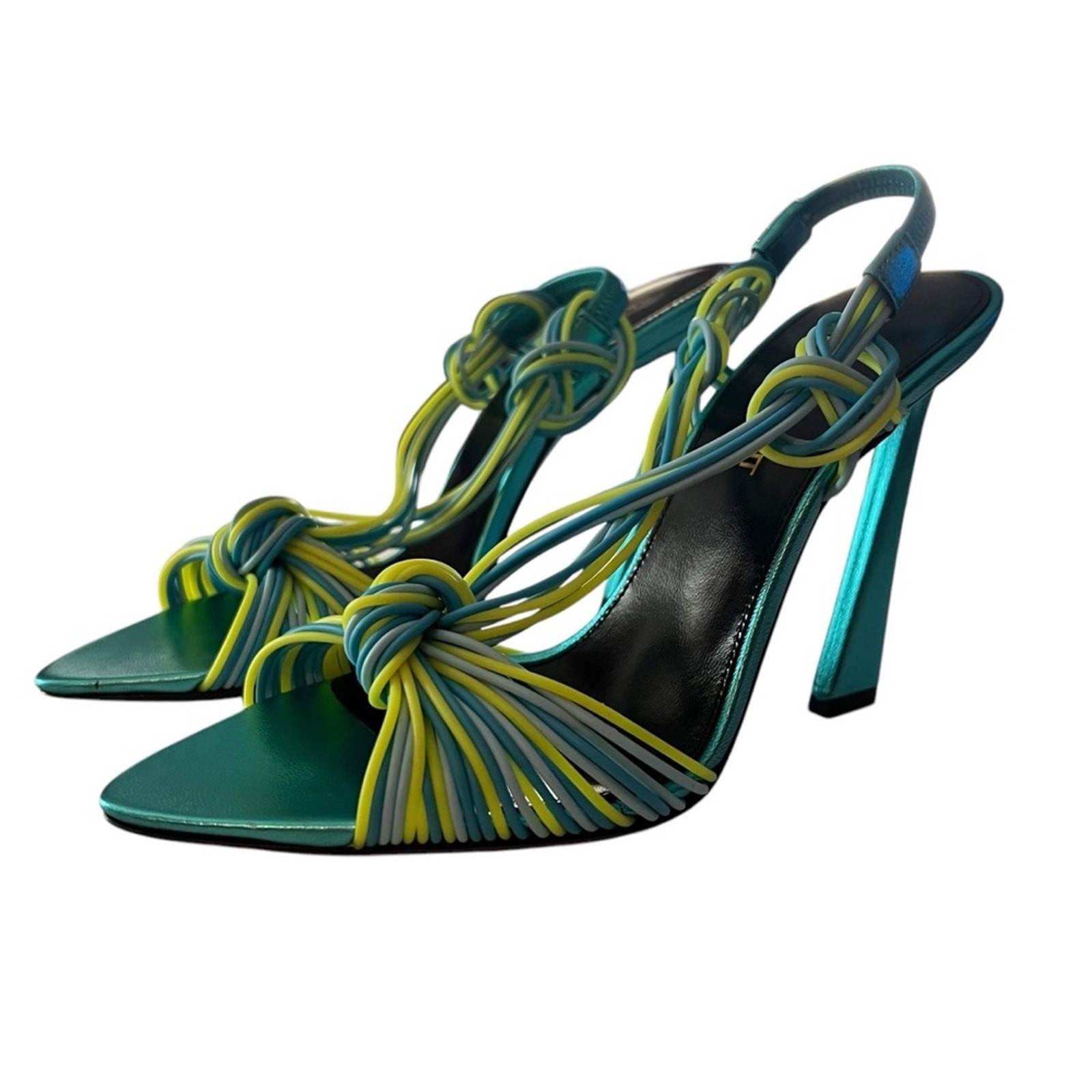 Sandali Saint Laurent Pool 105 multi cinturino tacco alto slingback EU 36 US 6