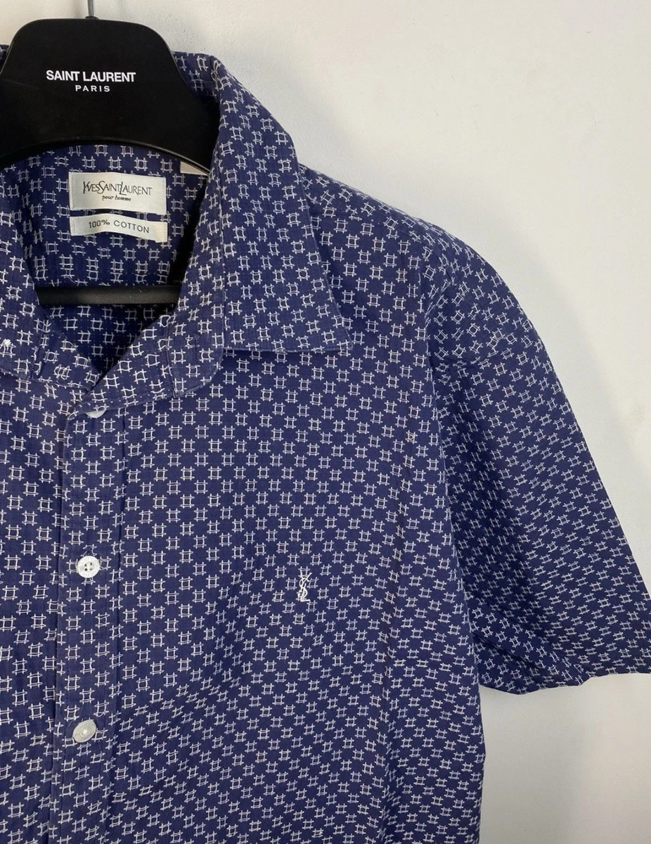 Saint Laurent Short Sleeve Casual Button-Down Shirts for Men for