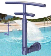 Pool Fountain for Above and Inground Pools, 2 in 1 Dual Spray Pool Waterfall