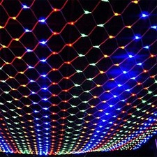 Colorful LED Fairy Mesh Net Lights Curtain Light, 9.84ftx6.56ft, 204 String L...