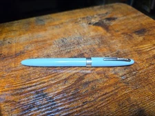 Vintage 1950’s Sheaffer Snorkel Filler Pastel Grey Fountain Pen Silver Nib