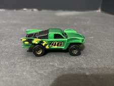 Hot Wheels Baja Truck, Metallic Green Camo Pickup Truck, 2012 X0139
