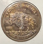 1889 State of SOUTH DAKOTA  Great Seal  BISON  1 Oz.   .999 Fine Silver Round
