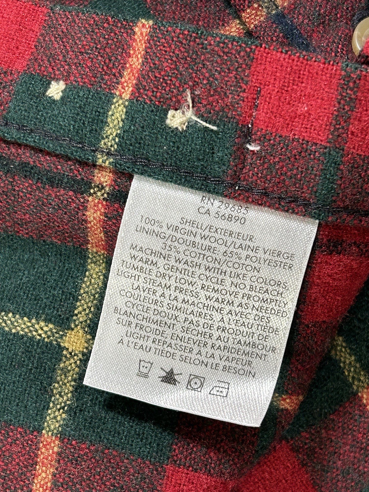 Pendleton Plaid Fireside 100% Wool Button Down Fl… - image 17