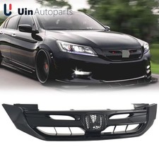 Gloss Black Front Bumper Upper Grille For 2013-2015 Honda Accord Jdm Mod Style Gloss Black Front Bumper Upper Grille For 2013-2015 Honda Accord Jdm Mod Style