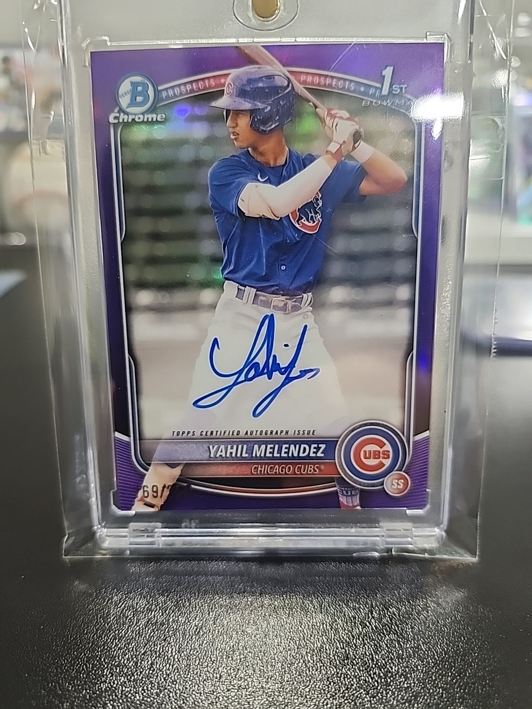 YAHIL MELENDEZ 2025 BOWMAN CHROME 1ST PURPLE REFRACTOR AUTO /250 Q4060