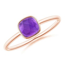 Amethyst Stone Ethnic Solitaire Crown Chakra Ring Jewelry Sterling Silver