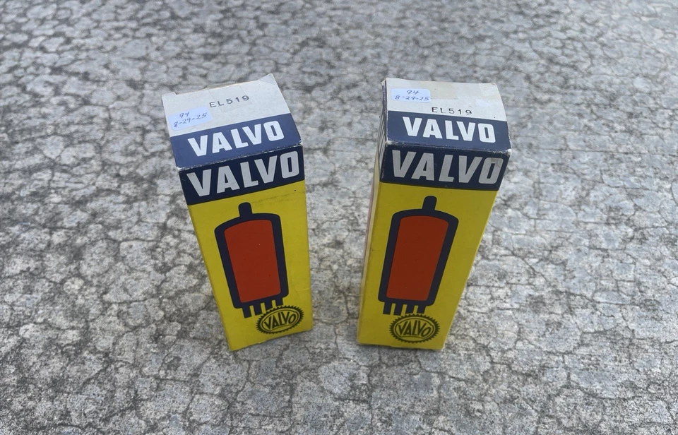 Par de tubos de vacío triple mica Valvo EL519 Foto 2 de 4