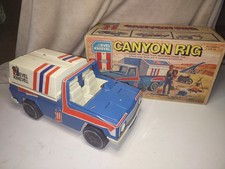 Vintage 1975 Ideal Evel Knievel CANYON RIG w/ BOX. Missing Parts