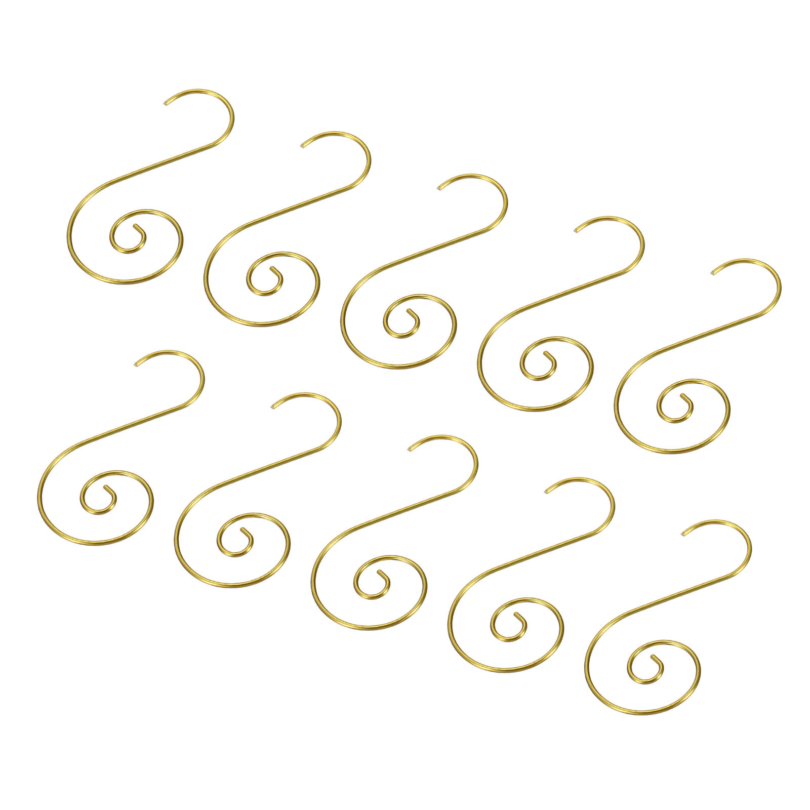 40Pcs Gold S-Shaped Metal Hooks for Ornaments 1.97x0.98 Inch