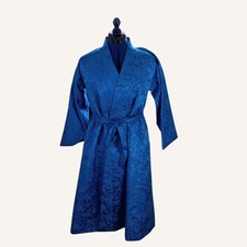 Handmade Blue Kimono Robe Fully Lined In Green