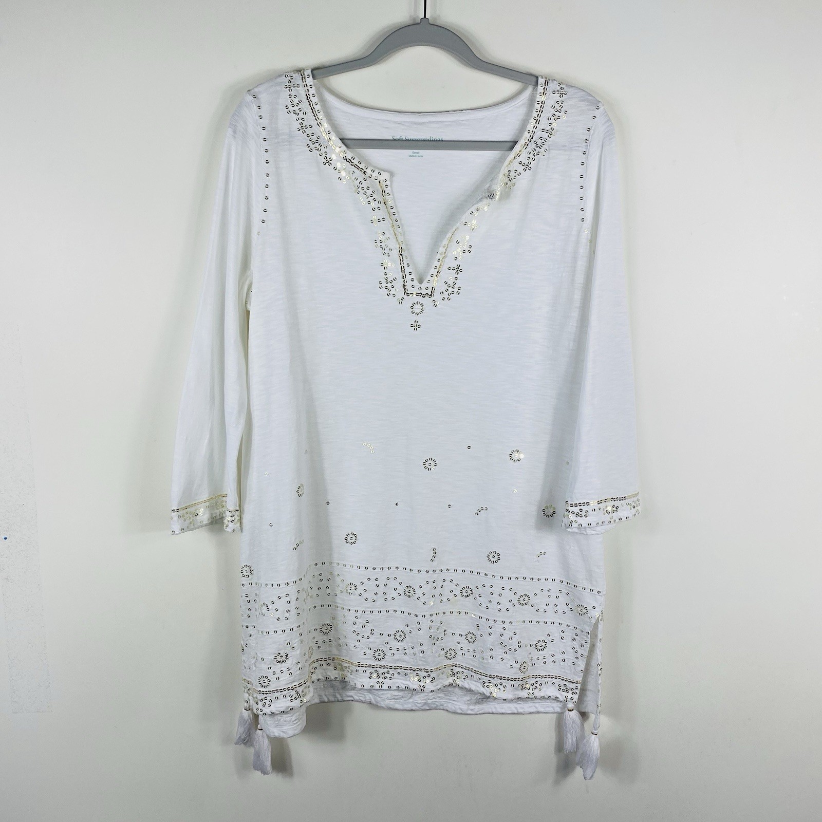 Soft Surroundings Size Small Sequin Embellished K… - image 1