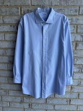 Brooks Brothers Blue/White Geo Long Sleeve Button Up Shirt Size 17.5-33 XL 