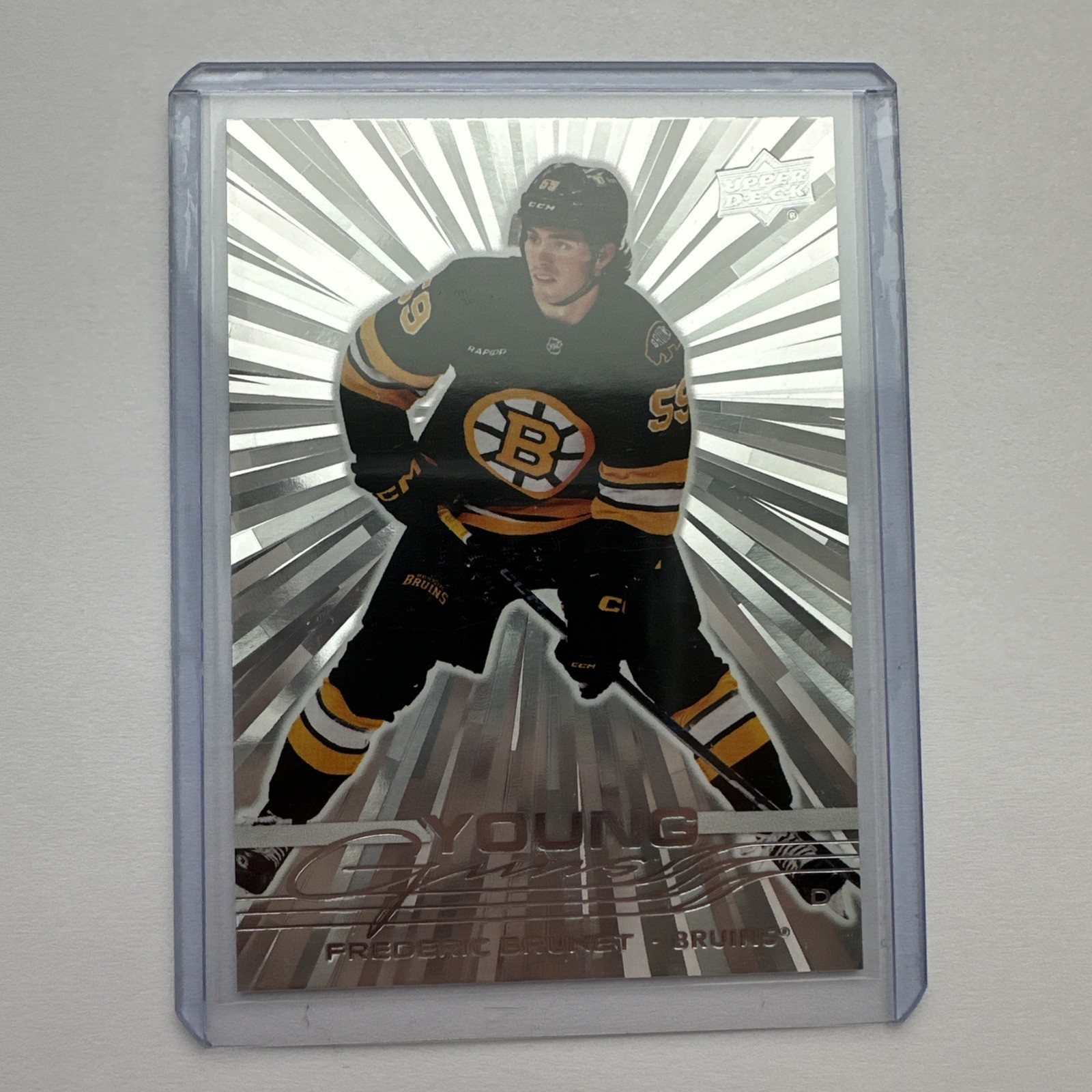 2025-26 Upper Deck Series 2 Young Guns  Outburst #489 Frederic Brunet Boston