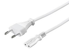 goobay Euro-Netzkabel, 5 m, weiß