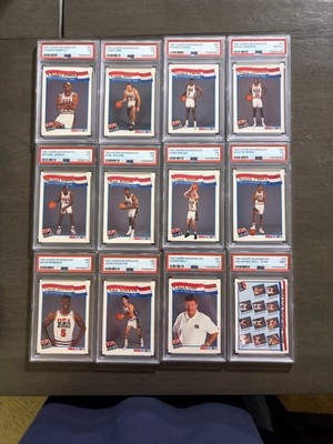 1991 MCDONALD'S USA DREAM TEAM JORDAN ALL 12 CARDS PSA