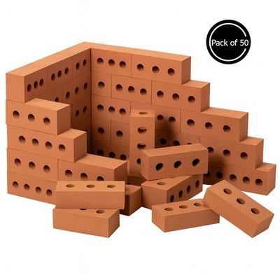 Construction Stacking Building Red Brick Block, Rectangle Foam Kids Pretend Play