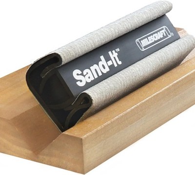 Milescraft 1622   Sand-It Multi-Surface Sanding Block. Sand Flat, Silver 