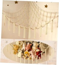 Stuffed Animal Storage Hammock or Net Corner - Toy Hammock Net for Large Beige