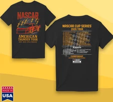 NASCAR Checkered Flag Sports Black 2026 Schedule T-Shirt
